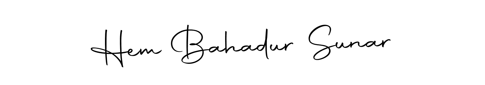 Design your own signature with our free online signature maker. With this signature software, you can create a handwritten (Autography-DOLnW) signature for name Hem Bahadur Sunar. Hem Bahadur Sunar signature style 10 images and pictures png