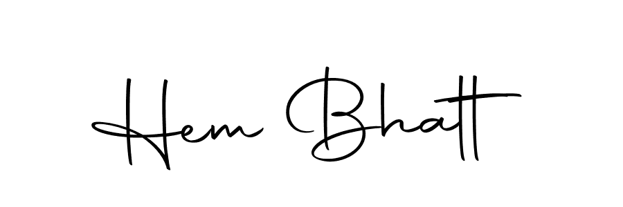 Design your own signature with our free online signature maker. With this signature software, you can create a handwritten (Autography-DOLnW) signature for name Hem Bhatt. Hem Bhatt signature style 10 images and pictures png