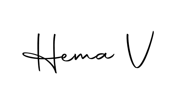 Make a beautiful signature design for name Hema V. With this signature (Autography-DOLnW) style, you can create a handwritten signature for free. Hema V signature style 10 images and pictures png
