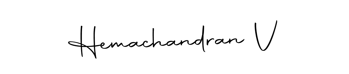 Design your own signature with our free online signature maker. With this signature software, you can create a handwritten (Autography-DOLnW) signature for name Hemachandran V. Hemachandran V signature style 10 images and pictures png