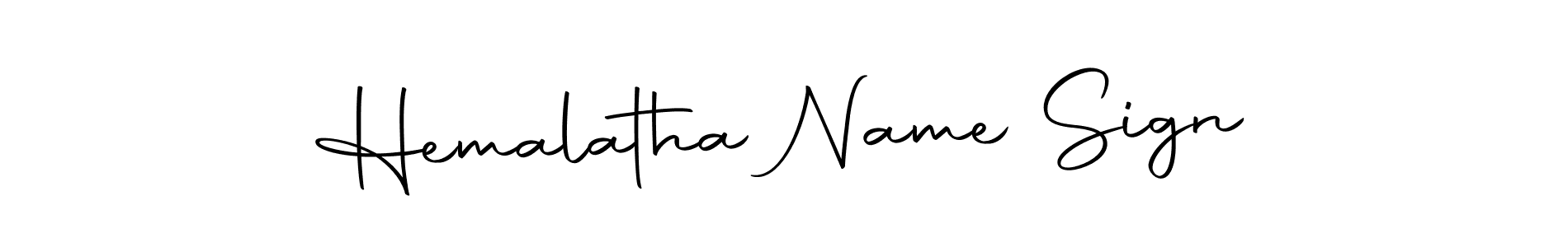 How to make Hemalatha Name Sign name signature. Use Autography-DOLnW style for creating short signs online. This is the latest handwritten sign. Hemalatha Name Sign signature style 10 images and pictures png