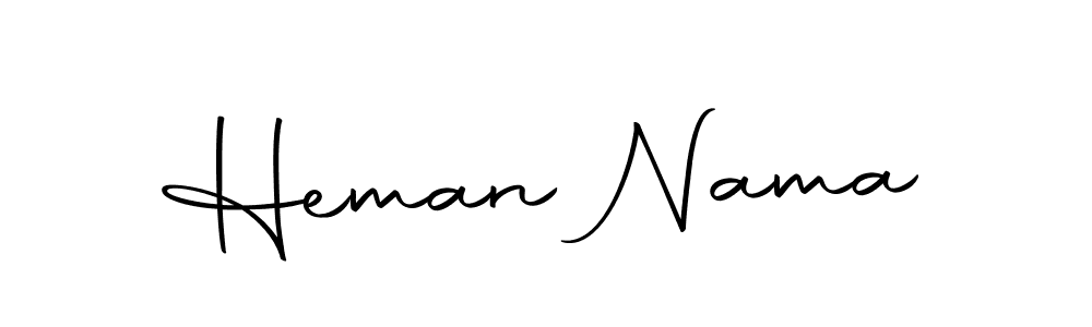 Design your own signature with our free online signature maker. With this signature software, you can create a handwritten (Autography-DOLnW) signature for name Heman Nama. Heman Nama signature style 10 images and pictures png