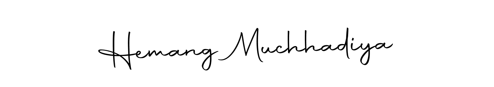 The best way (Autography-DOLnW) to make a short signature is to pick only two or three words in your name. The name Hemang Muchhadiya include a total of six letters. For converting this name. Hemang Muchhadiya signature style 10 images and pictures png