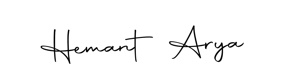 Make a beautiful signature design for name Hemant Arya. Use this online signature maker to create a handwritten signature for free. Hemant Arya signature style 10 images and pictures png