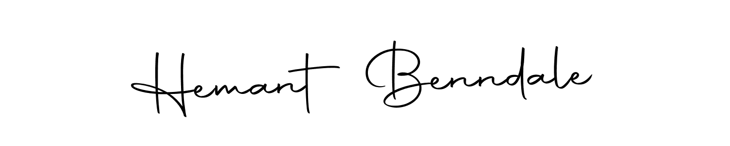 How to make Hemant Benndale name signature. Use Autography-DOLnW style for creating short signs online. This is the latest handwritten sign. Hemant Benndale signature style 10 images and pictures png