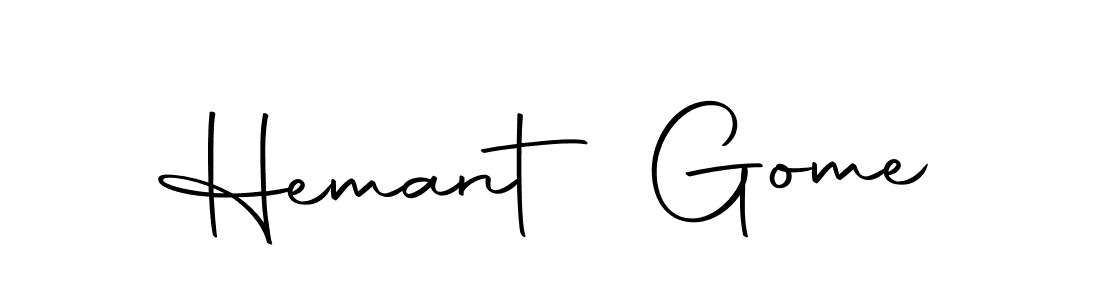 Design your own signature with our free online signature maker. With this signature software, you can create a handwritten (Autography-DOLnW) signature for name Hemant Gome. Hemant Gome signature style 10 images and pictures png