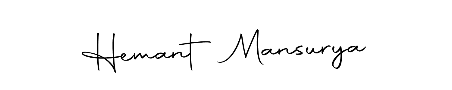 Create a beautiful signature design for name Hemant Mansurya. With this signature (Autography-DOLnW) fonts, you can make a handwritten signature for free. Hemant Mansurya signature style 10 images and pictures png