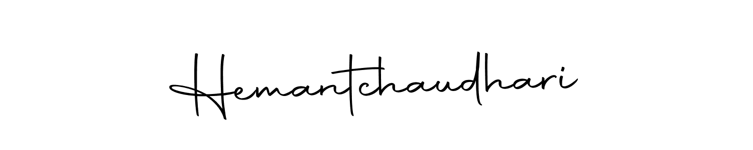 Use a signature maker to create a handwritten signature online. With this signature software, you can design (Autography-DOLnW) your own signature for name Hemantchaudhari. Hemantchaudhari signature style 10 images and pictures png