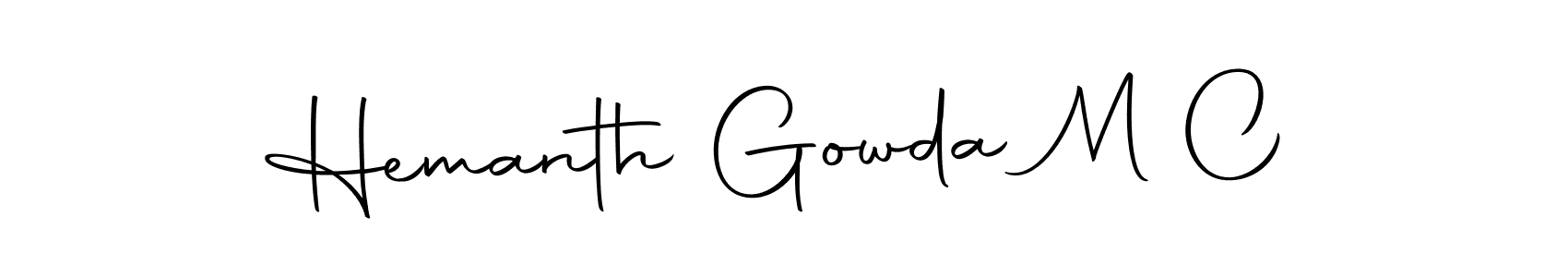 Similarly Autography-DOLnW is the best handwritten signature design. Signature creator online .You can use it as an online autograph creator for name Hemanth Gowda M C. Hemanth Gowda M C signature style 10 images and pictures png