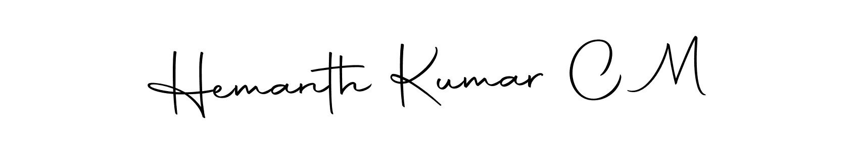 Create a beautiful signature design for name Hemanth Kumar C M. With this signature (Autography-DOLnW) fonts, you can make a handwritten signature for free. Hemanth Kumar C M signature style 10 images and pictures png