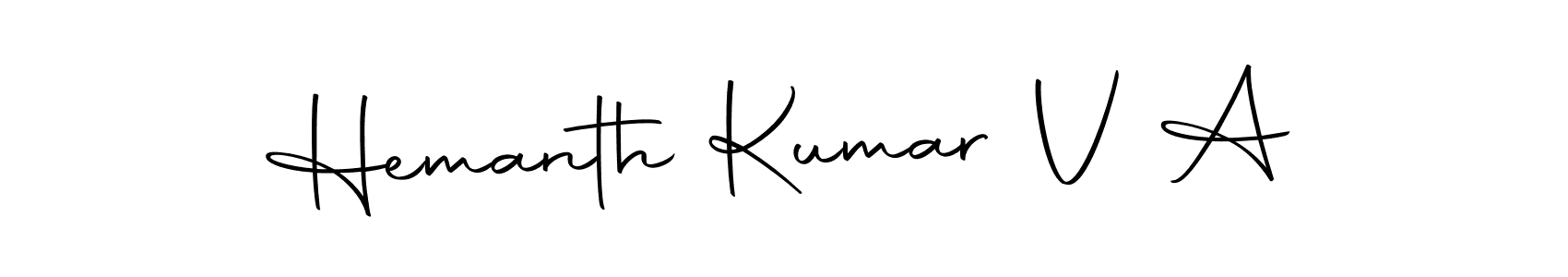 Here are the top 10 professional signature styles for the name Hemanth Kumar V A. These are the best autograph styles you can use for your name. Hemanth Kumar V A signature style 10 images and pictures png