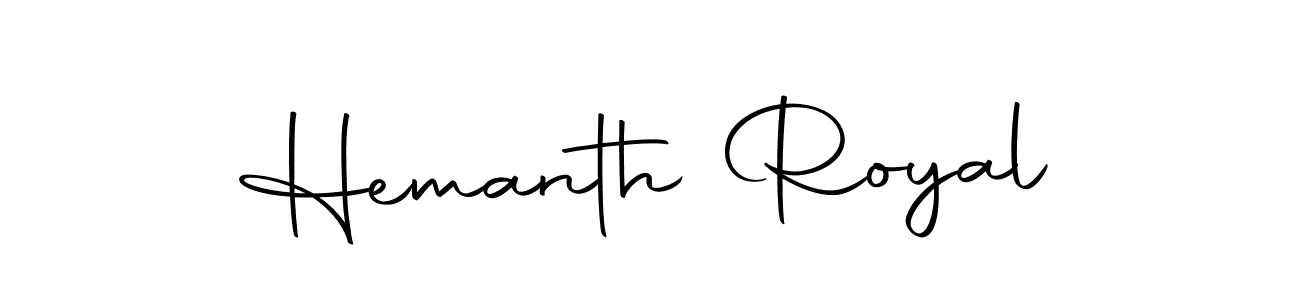 Create a beautiful signature design for name Hemanth Royal. With this signature (Autography-DOLnW) fonts, you can make a handwritten signature for free. Hemanth Royal signature style 10 images and pictures png