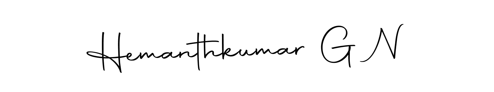 Use a signature maker to create a handwritten signature online. With this signature software, you can design (Autography-DOLnW) your own signature for name Hemanthkumar G N. Hemanthkumar G N signature style 10 images and pictures png