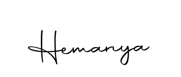 Design your own signature with our free online signature maker. With this signature software, you can create a handwritten (Autography-DOLnW) signature for name Hemanya. Hemanya signature style 10 images and pictures png