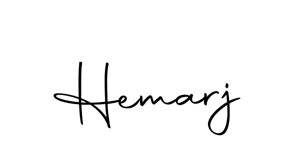 Design your own signature with our free online signature maker. With this signature software, you can create a handwritten (Autography-DOLnW) signature for name Hemarj. Hemarj signature style 10 images and pictures png
