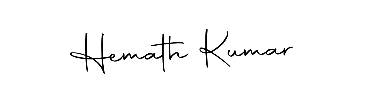 Design your own signature with our free online signature maker. With this signature software, you can create a handwritten (Autography-DOLnW) signature for name Hemath Kumar. Hemath Kumar signature style 10 images and pictures png