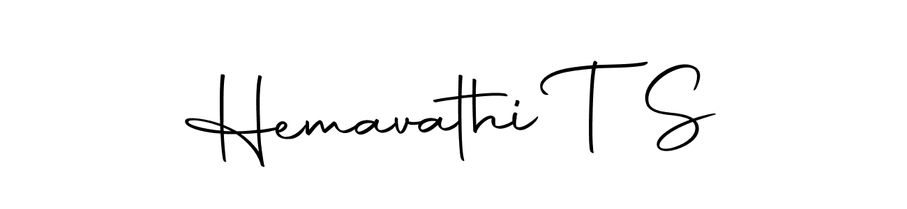 Use a signature maker to create a handwritten signature online. With this signature software, you can design (Autography-DOLnW) your own signature for name Hemavathi T S. Hemavathi T S signature style 10 images and pictures png