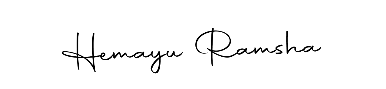The best way (Autography-DOLnW) to make a short signature is to pick only two or three words in your name. The name Hemayu Ramsha include a total of six letters. For converting this name. Hemayu Ramsha signature style 10 images and pictures png