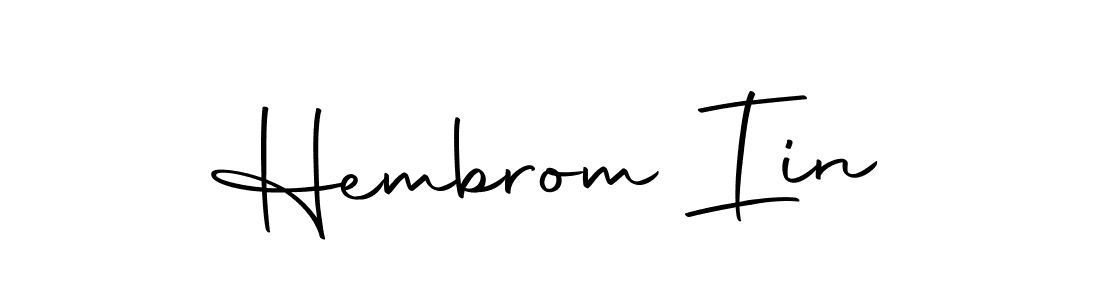 This is the best signature style for the Hembrom Iin name. Also you like these signature font (Autography-DOLnW). Mix name signature. Hembrom Iin signature style 10 images and pictures png