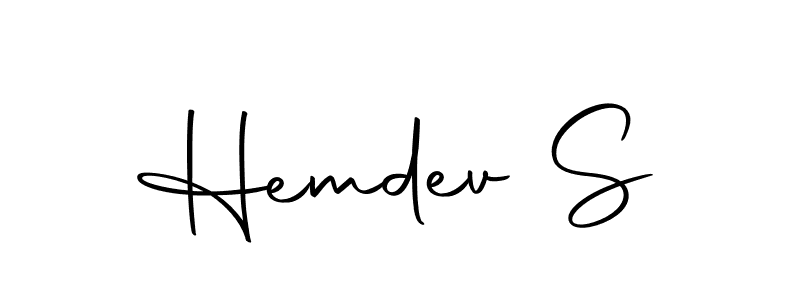 if you are searching for the best signature style for your name Hemdev S. so please give up your signature search. here we have designed multiple signature styles  using Autography-DOLnW. Hemdev S signature style 10 images and pictures png