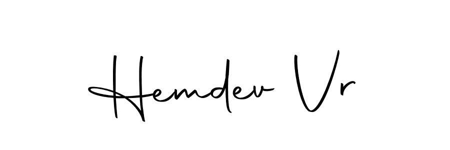 Create a beautiful signature design for name Hemdev Vr. With this signature (Autography-DOLnW) fonts, you can make a handwritten signature for free. Hemdev Vr signature style 10 images and pictures png