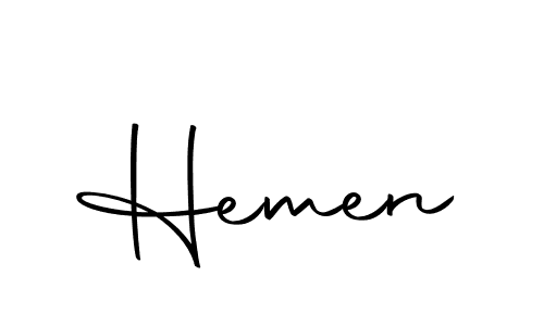 How to make Hemen name signature. Use Autography-DOLnW style for creating short signs online. This is the latest handwritten sign. Hemen signature style 10 images and pictures png