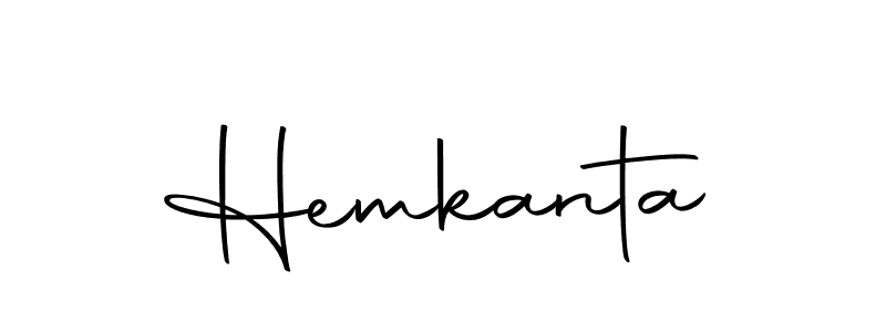 Use a signature maker to create a handwritten signature online. With this signature software, you can design (Autography-DOLnW) your own signature for name Hemkanta. Hemkanta signature style 10 images and pictures png