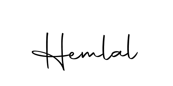 Design your own signature with our free online signature maker. With this signature software, you can create a handwritten (Autography-DOLnW) signature for name Hemlal. Hemlal signature style 10 images and pictures png