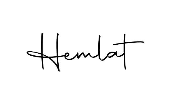 Make a beautiful signature design for name Hemlat. With this signature (Autography-DOLnW) style, you can create a handwritten signature for free. Hemlat signature style 10 images and pictures png