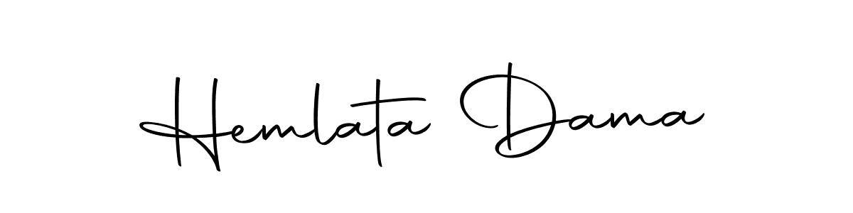 Design your own signature with our free online signature maker. With this signature software, you can create a handwritten (Autography-DOLnW) signature for name Hemlata Dama. Hemlata Dama signature style 10 images and pictures png