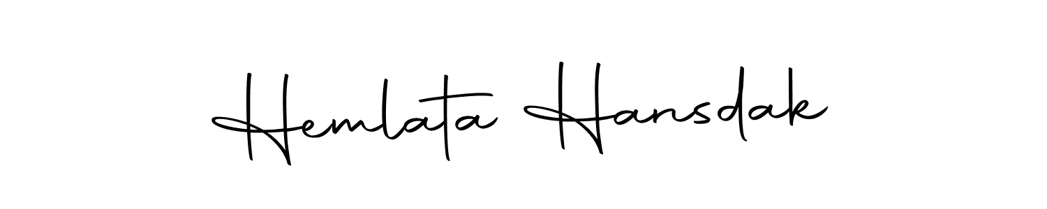 Make a short Hemlata Hansdak signature style. Manage your documents anywhere anytime using Autography-DOLnW. Create and add eSignatures, submit forms, share and send files easily. Hemlata Hansdak signature style 10 images and pictures png