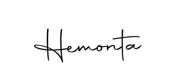 Design your own signature with our free online signature maker. With this signature software, you can create a handwritten (Autography-DOLnW) signature for name Hemonta. Hemonta signature style 10 images and pictures png
