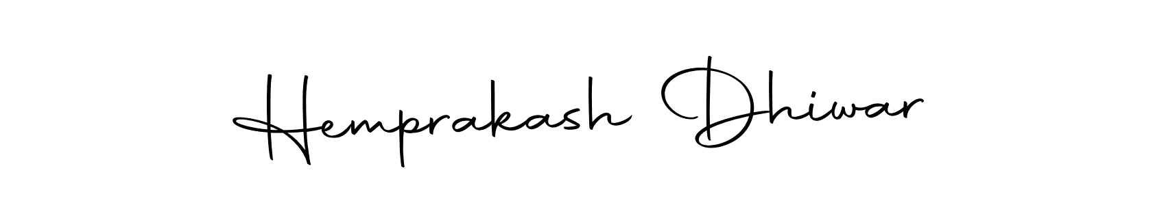 You should practise on your own different ways (Autography-DOLnW) to write your name (Hemprakash Dhiwar) in signature. don't let someone else do it for you. Hemprakash Dhiwar signature style 10 images and pictures png