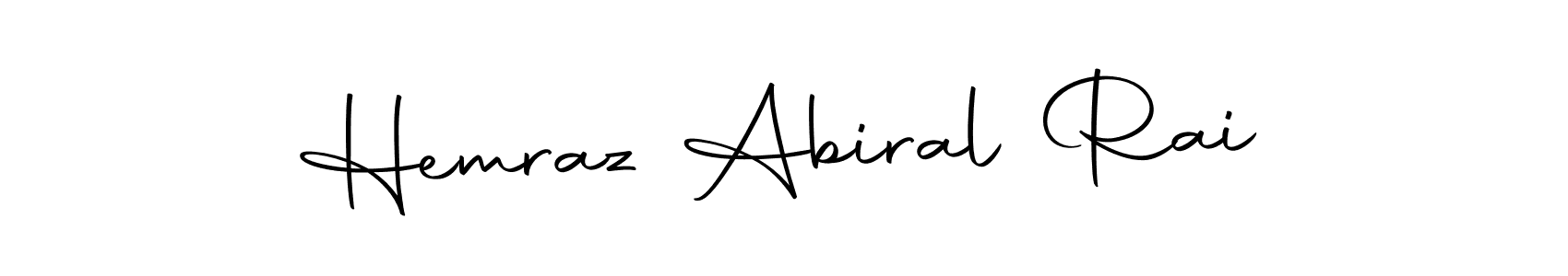 Make a beautiful signature design for name Hemraz Abiral Rai. With this signature (Autography-DOLnW) style, you can create a handwritten signature for free. Hemraz Abiral Rai signature style 10 images and pictures png