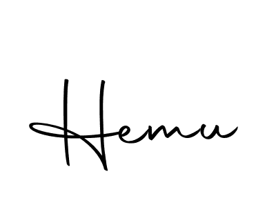 Make a beautiful signature design for name Hemu. With this signature (Autography-DOLnW) style, you can create a handwritten signature for free. Hemu signature style 10 images and pictures png