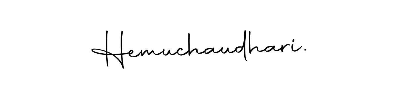 if you are searching for the best signature style for your name Hemuchaudhari.. so please give up your signature search. here we have designed multiple signature styles  using Autography-DOLnW. Hemuchaudhari. signature style 10 images and pictures png