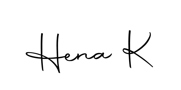 Use a signature maker to create a handwritten signature online. With this signature software, you can design (Autography-DOLnW) your own signature for name Hena K. Hena K signature style 10 images and pictures png