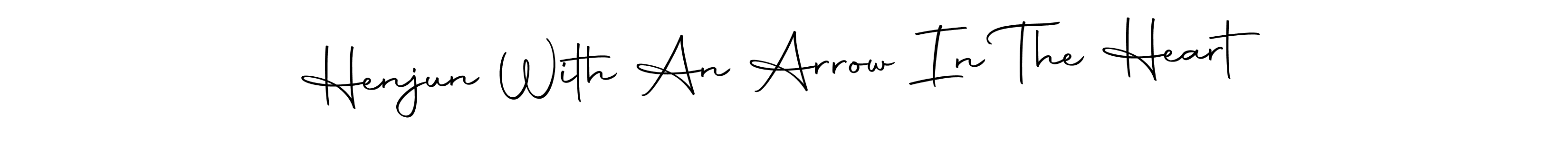 You should practise on your own different ways (Autography-DOLnW) to write your name (Henjun With An Arrow In The Heart) in signature. don't let someone else do it for you. Henjun With An Arrow In The Heart signature style 10 images and pictures png