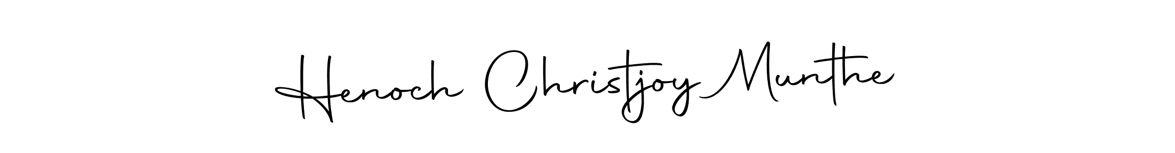 How to make Henoch Christjoy Munthe name signature. Use Autography-DOLnW style for creating short signs online. This is the latest handwritten sign. Henoch Christjoy Munthe signature style 10 images and pictures png