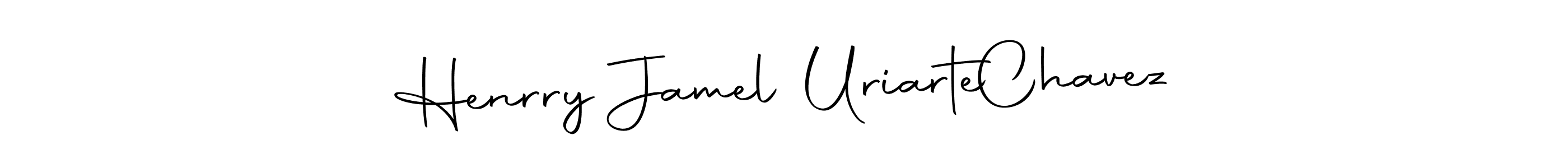 You can use this online signature creator to create a handwritten signature for the name Henrry Jamel Uriarte  Chavez. This is the best online autograph maker. Henrry Jamel Uriarte  Chavez signature style 10 images and pictures png