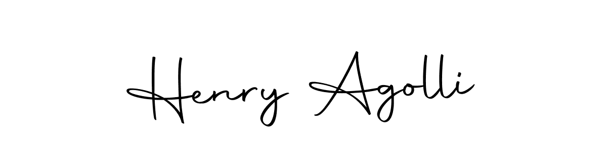 Design your own signature with our free online signature maker. With this signature software, you can create a handwritten (Autography-DOLnW) signature for name Henry Agolli. Henry Agolli signature style 10 images and pictures png