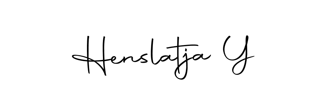 Design your own signature with our free online signature maker. With this signature software, you can create a handwritten (Autography-DOLnW) signature for name Henslatja Y. Henslatja Y signature style 10 images and pictures png