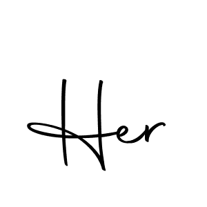 How to make Her signature? Autography-DOLnW is a professional autograph style. Create handwritten signature for Her name. Her signature style 10 images and pictures png
