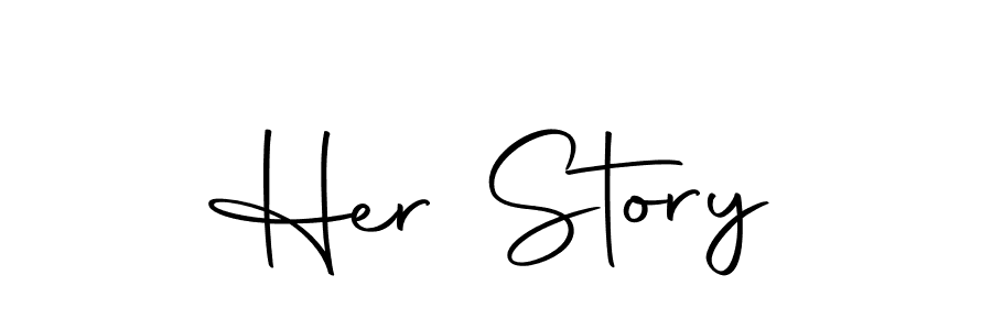 Her Story stylish signature style. Best Handwritten Sign (Autography-DOLnW) for my name. Handwritten Signature Collection Ideas for my name Her Story. Her Story signature style 10 images and pictures png