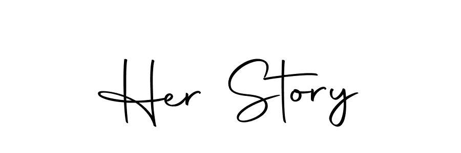 Her Story stylish signature style. Best Handwritten Sign (Autography-DOLnW) for my name. Handwritten Signature Collection Ideas for my name Her Story. Her Story signature style 10 images and pictures png