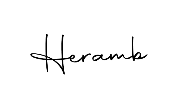 Similarly Autography-DOLnW is the best handwritten signature design. Signature creator online .You can use it as an online autograph creator for name Heramb. Heramb signature style 10 images and pictures png