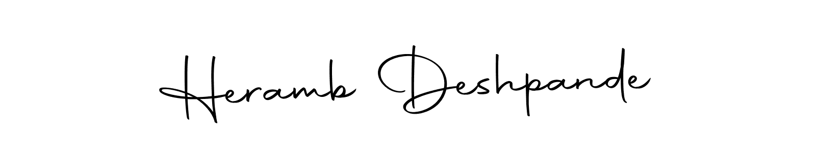 Design your own signature with our free online signature maker. With this signature software, you can create a handwritten (Autography-DOLnW) signature for name Heramb Deshpande. Heramb Deshpande signature style 10 images and pictures png