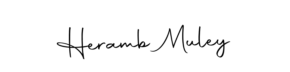 Also we have Heramb Muley name is the best signature style. Create professional handwritten signature collection using Autography-DOLnW autograph style. Heramb Muley signature style 10 images and pictures png