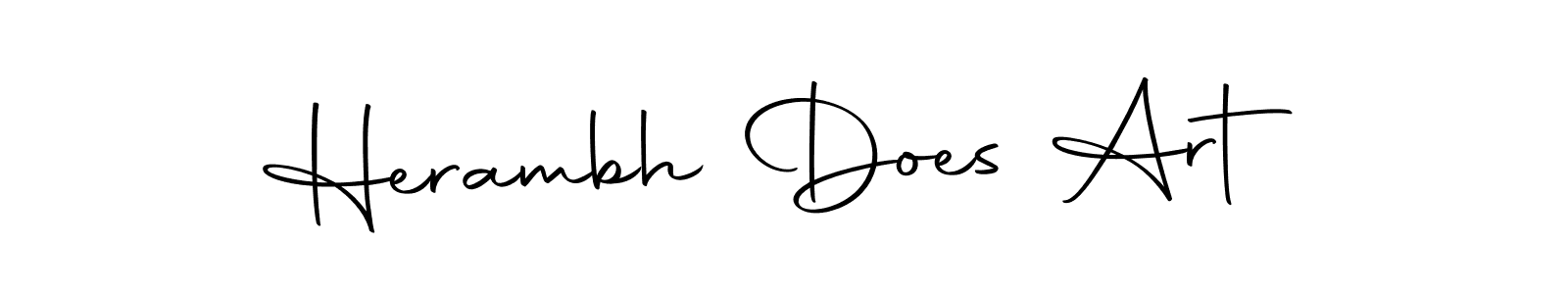 Design your own signature with our free online signature maker. With this signature software, you can create a handwritten (Autography-DOLnW) signature for name Herambh Does Art. Herambh Does Art signature style 10 images and pictures png