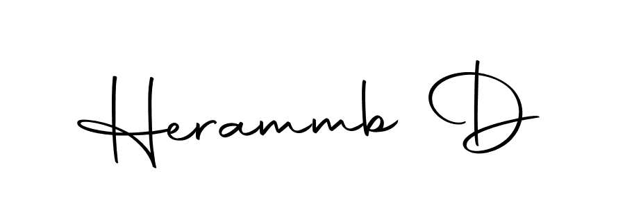 Make a beautiful signature design for name Herammb D. Use this online signature maker to create a handwritten signature for free. Herammb D signature style 10 images and pictures png